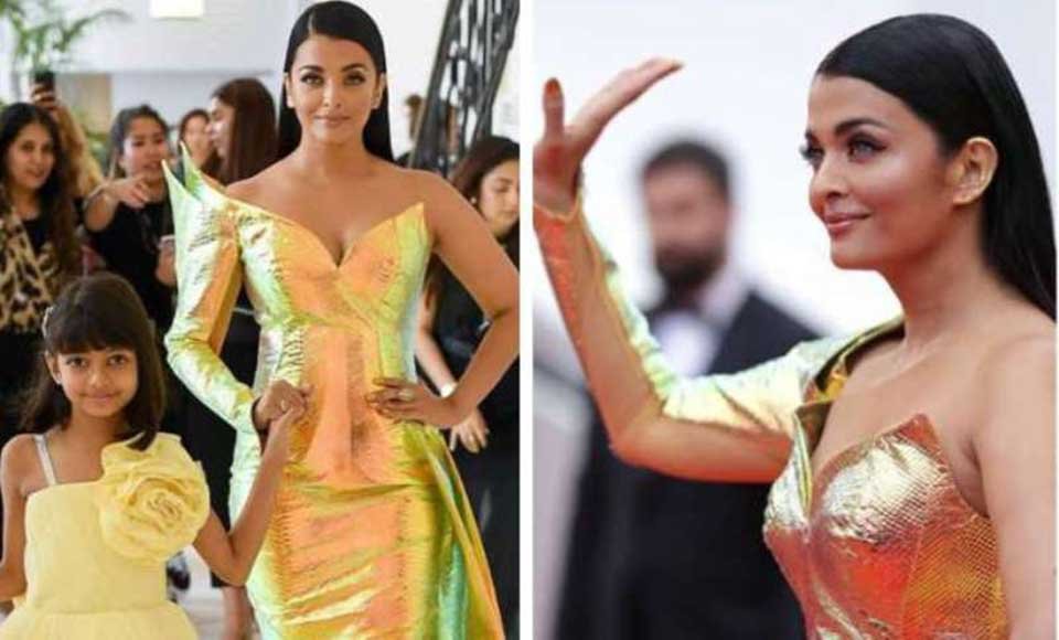 You are currently viewing The golden mermaid: Aishwarya Rai Bachchan stuns at Cannes red carpet